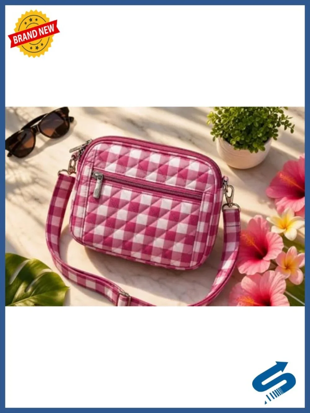 Lug Jitterbug Crossbody Bag - Lightweight Water Repellent with Charm Bar, 3